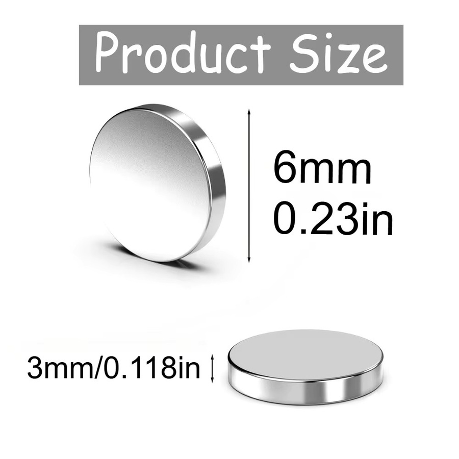 U-POLEMAG Multi-Spezifikations-Magnet 6x3mm für DIY-Projekte und Heimdekoration - Bild 2