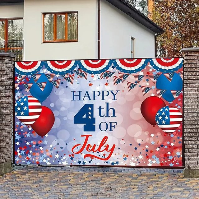 OURFETE Party-Dekoration mit US-Flagge und Sternballons in Multicolour für Unabhängigkeitstag und 4. Juli Feiern - Bild 1