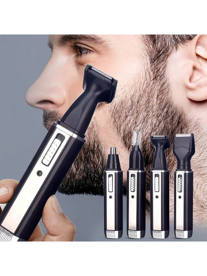 4-in-1 Elektrischer Epilierer und Trimmer-Set, Schwarz, Unisex - Bild 6