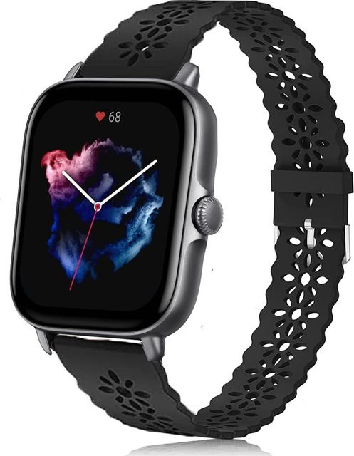Amazfit Uhrenarmband Silikon, Schwarz, Unisex - Bild 1