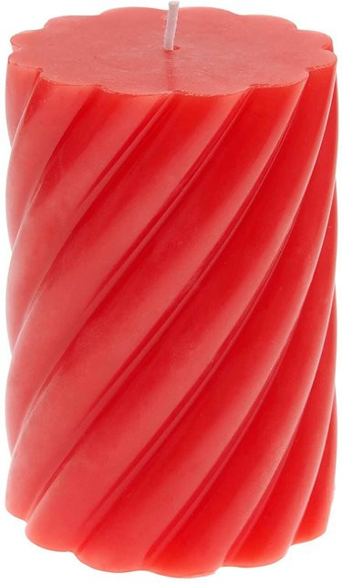Rico Design Stumpenkerze Spirale in Rot aus Paraffin - Bild 1