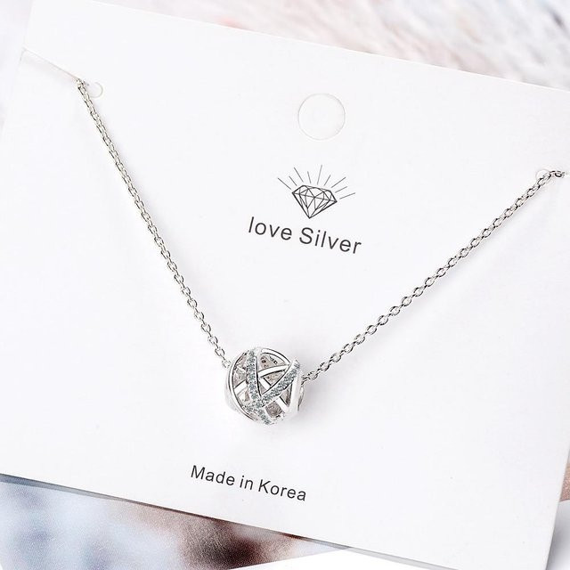 Halskette 925 Sterling Silber, Zirkon, 40 cm, Unisex - Bild 1