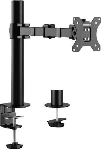 SpeaKa Professional SP-MM-210 Monitorhalterung für 1 Display, Schwarz, höhenverstellbar und neigbar, passend für 43,2 cm bis 81,3 cm (17 bis 32 Zoll) - Bild 1