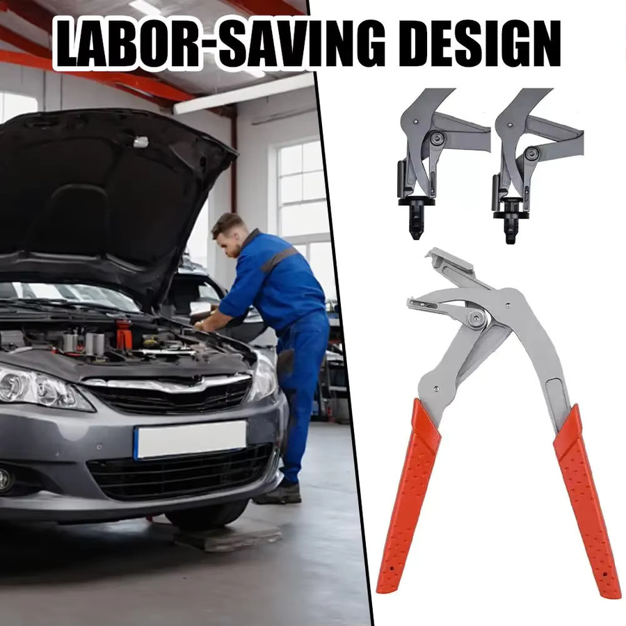 NIUXIANG Kfz-Clip-Entfernungszange aus Kunststoff und Gummi für runde Nagelbefestigungen zur Reparatur von Autoinnenverkleidungen, Türpaneelen und Kofferräumen, B/T/H: 16,5 x 9,5 cm - Bild 3