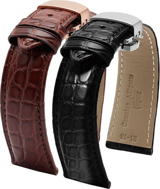 TANNEW Uhrenarmband Leder, Schwarz, Unisex - Bild 1