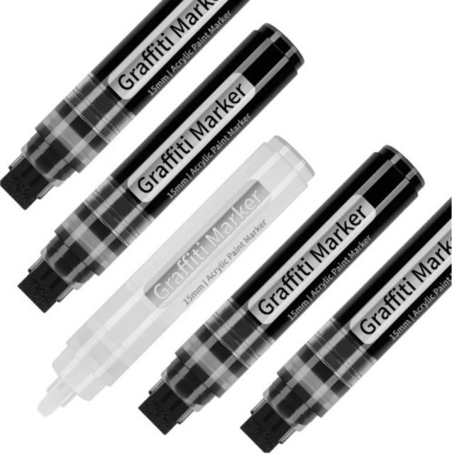 Acrylfarbstifte Set in Multicolour mit 15 mm breiter Spitze zum Zeichnen und für DIY-Projekte - Bild 1