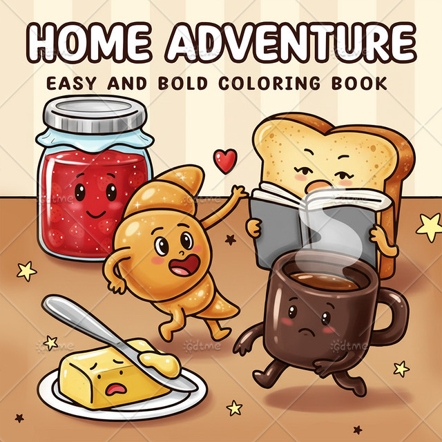HOME ADVENTURE Malbuch für Erwachsene, Mutige und Einfache Muster, ab 14 Jahren - Bild 1