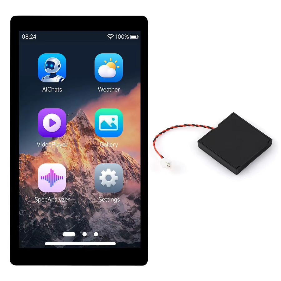 Waveshare ESP32-P4-WIFI6 5-Zoll-Entwicklungsboard mit integriertem Audio-Ein-/Ausgangsmodul für KI-Interaktion und Sprachsteuerung in Schwarz - Bild 3