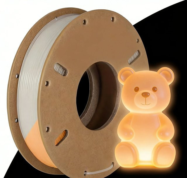 Filajoy3D PLA Leuchtfilament mit Farbverlauf Weiß zu Orange, Durchmesser 1,75 mm, 250 g - Bild 1