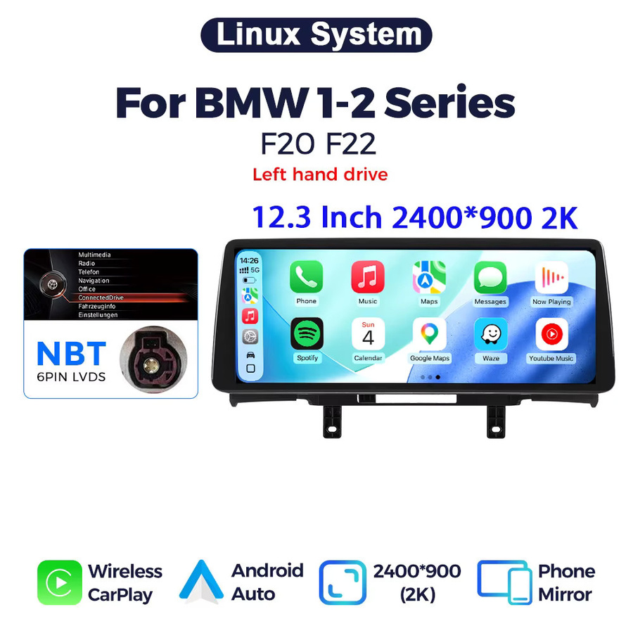 MEKEDE Linux-System Auto-Multimedia-Player für BMW 1 2 3 4 Serie mit 10,25 Zoll Display, WIFI, Bluetooth, Wireless Carplay und Android Auto in Schwarz - Bild 8