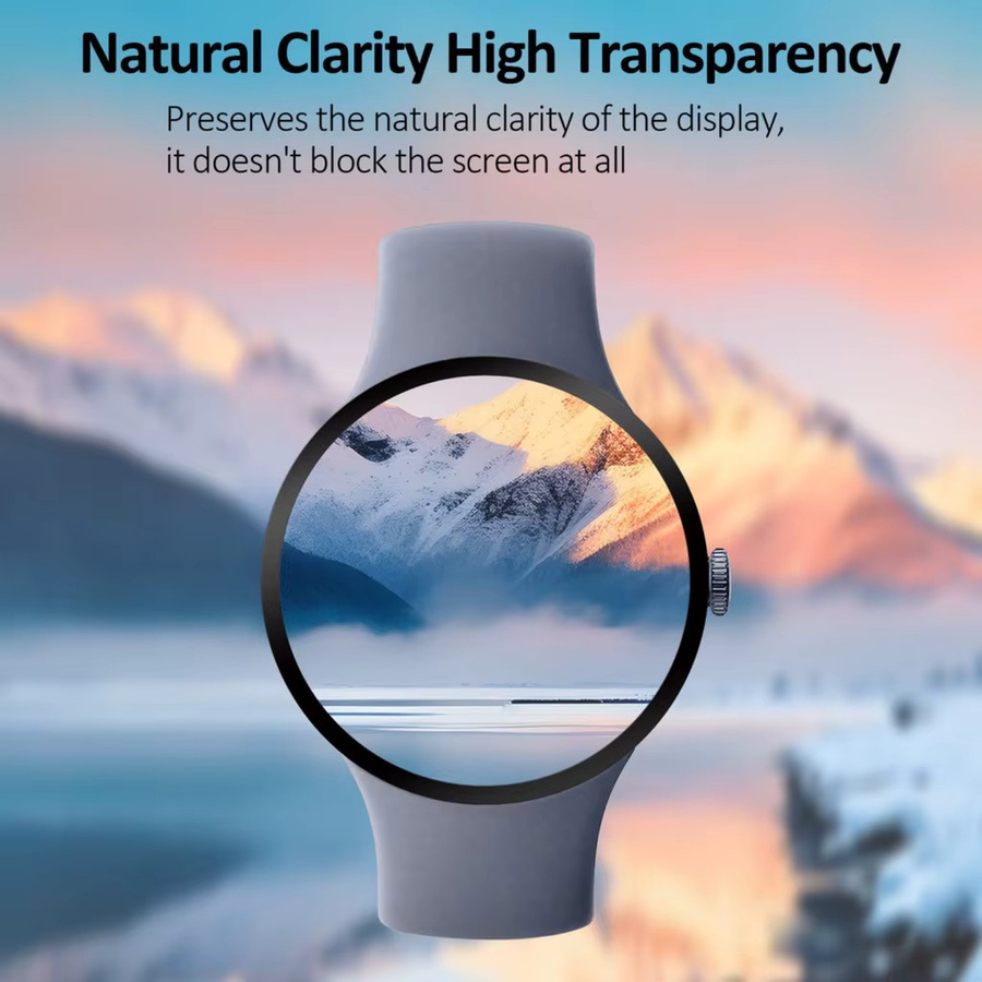 3D-Displayschutzfolie für Google Pixel Watch 3 und 4 (41 mm und 45 mm), transparent, HD-klar und kratzfest - Bild 2