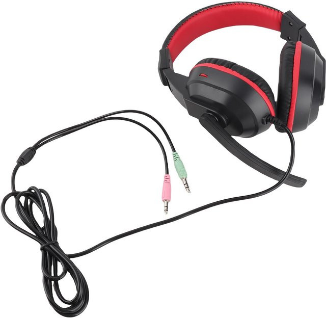 Koogeelife Gaming Headset in Schwarz mit 3,5 mm Klinkenanschluss, 3D Surround Sound, Mega Bass und ergonomischem Design inklusive 360 Grad Mikrofon - Bild 1