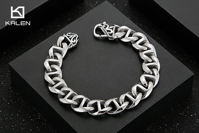 Kalen Armband Edelstahl, Silber, Unisex, Vintage - Bild 1