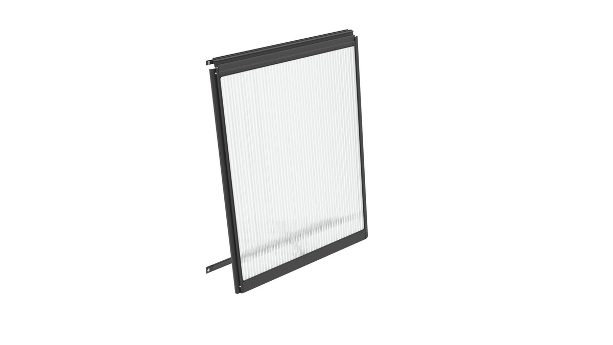 Vitavia Seitenfenster V für Gewächshäuser aus Polycarbonat und Aluminium, schwarz, B: 59,5 cm, H: 79,2 cm - Bild 3