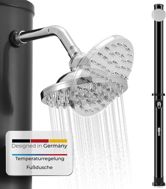 Juskys Solardusche Victoria Gartendusche mit Regendusche Schwarz 20 l - Bild 1