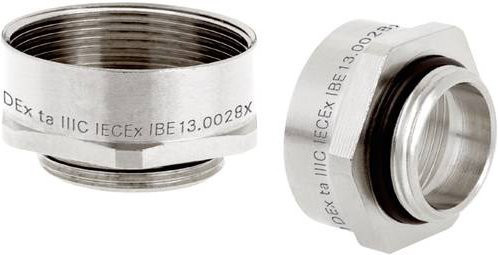 LAPP Skindicht ME-M ATEX Kabelverschraubung Erweiterung mit O-Ring, Messing Natur, M16 x 1,5/20 x 1,5, 50 Stück - Bild 1