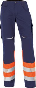 Kübler REFLECTIQ Warnhose Klasse 1 in Warnorange/Dunkelblau Größe 52 - Bild 1