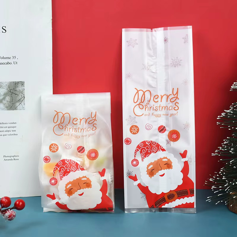 25 Stück transparente Kekstüten mit Weihnachtsmotiv von ZQNYCY für Weihnachts-Keksverpackungen - Bild 2