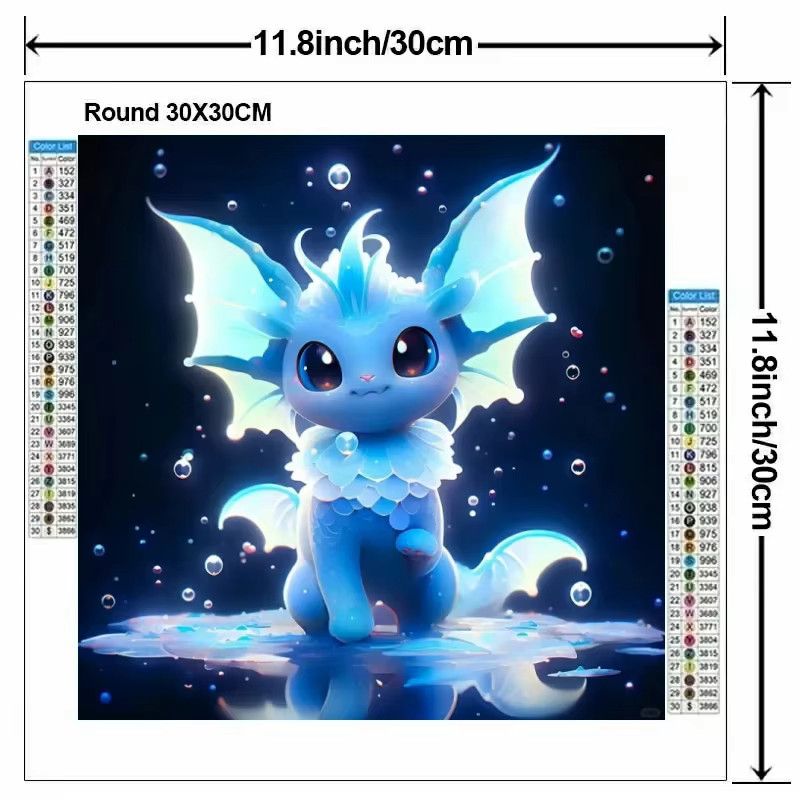 Potdemiel Pokemon DIY Diamant Malerei Set mit Pikachu und Eevee als 5D Mosaik Kreuzstich für Kinder - Bild 2