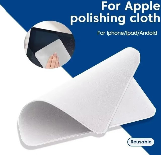 Nano-Textur-Mikrofaser-Reinigungstuch für Apple iPhone, iPad und Tablet in Weiß - Bild 1