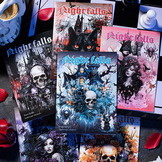 20 Stück Halloween Dark Series Scrapbooking Aufkleber Set in Multicolour für Journal und DIY Album Bastelbedarf - Bild 1