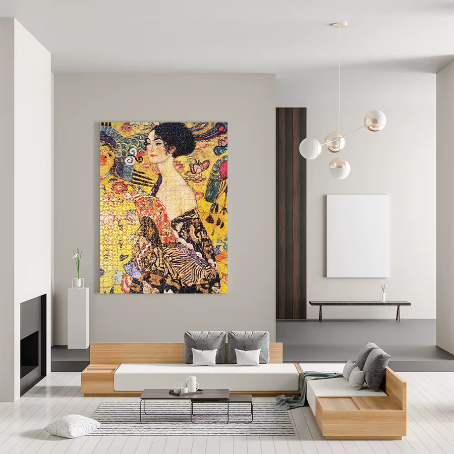AZNM Puzzle Klimt Dame mit Fächer, 1000 Teile - Bild 4