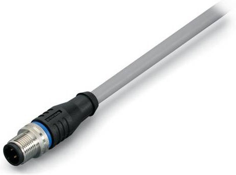 WAGO Sensor-Aktor-Datensteckverbinder 756-3103/040-200 konfektioniert M12 Stecker gerade grau 4-polig 20,00 m - Bild 1