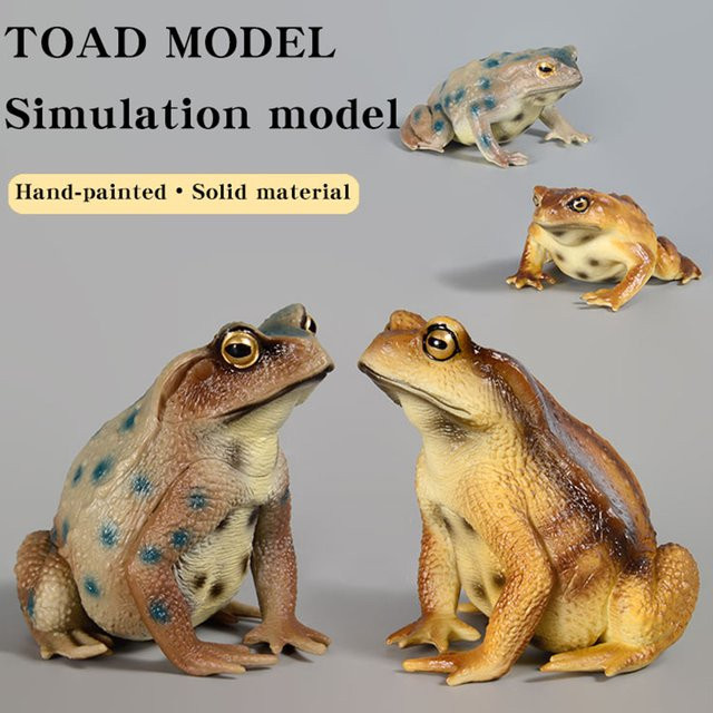 XIALIBAOMOWAN Krötenfrosch-Figur, Insektenfigur, Gummi, Grau - Bild 1