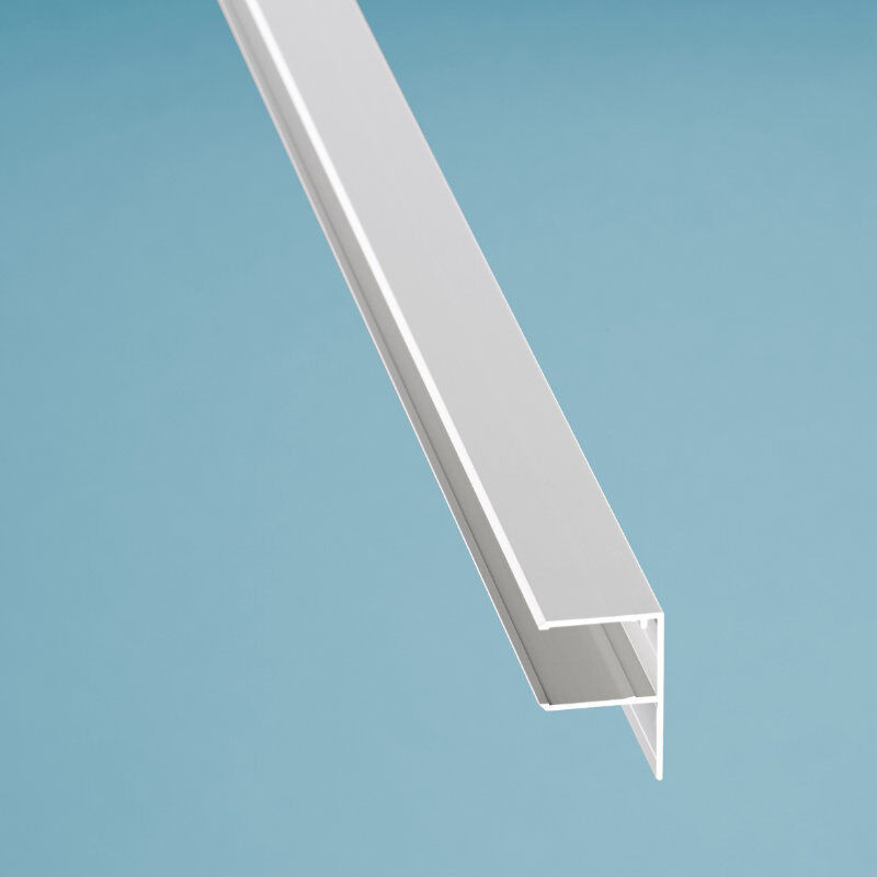 Scobalit U-Profil aus Aluminium mit Tropfnase für 16mm Hohlkammerpaneele, eloxiert, Silber oder Weiß - Bild 1
