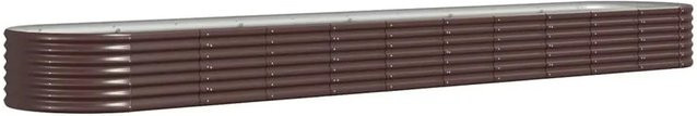 Furnicato Hochbeet aus verzinktem Stahl in Braun, B: 440 cm, T: 80 cm, H: 36 cm - Bild 1
