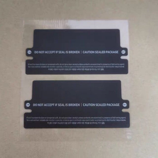 50 Stück Black Box Label Seal Film Aufkleber für Samsung Galaxy S23 Ultra S23+ S24 Ultra S24 Plus in Schwarz - Bild 1
