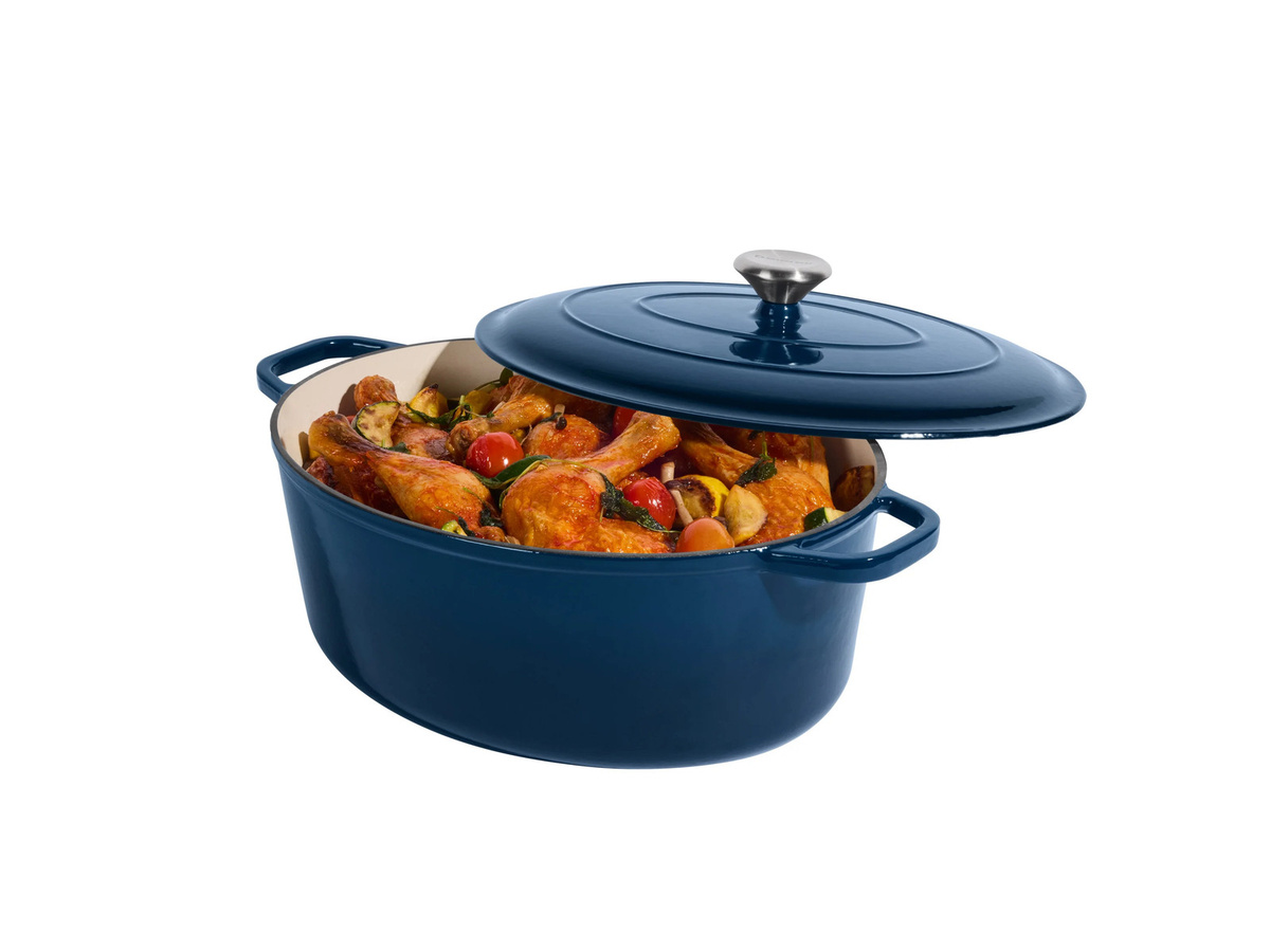 SILVERCREST Premium-Gusseisenbräter aus emailliertem Gusseisen, Blau, 7,1 l - Bild 2