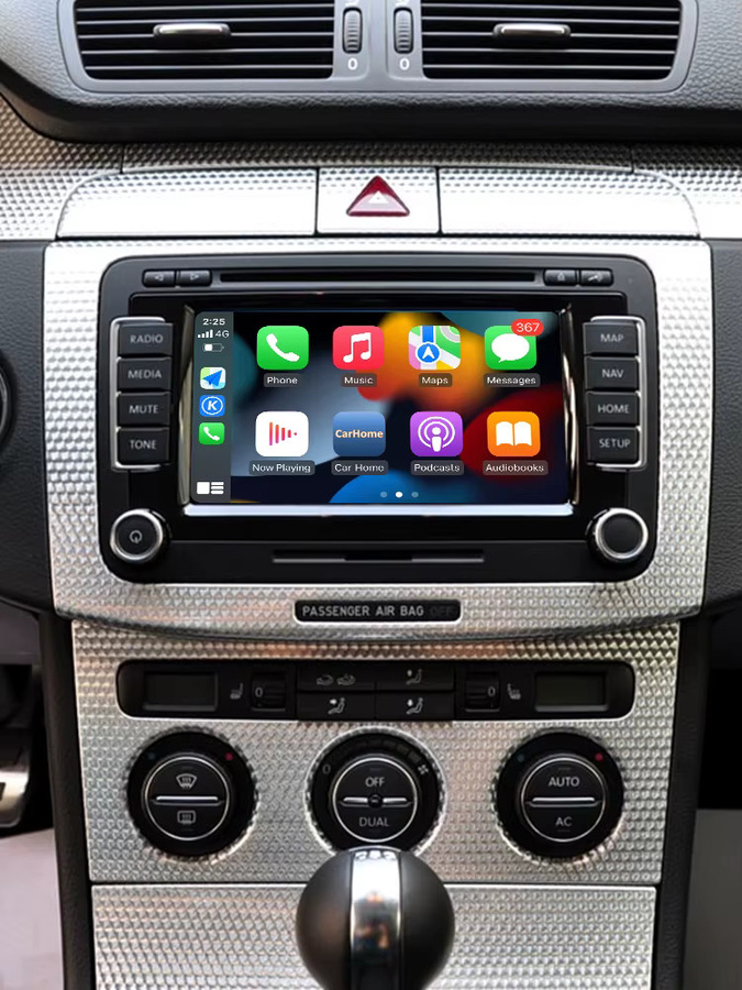 Bonroad Wireless Android Auto und CarPlay Retrofit Modul für Volkswagen Passat Golf 6 Tiguan Touran Polo RNS510 Serie mit Mirror Link in Schwarz - Bild 6