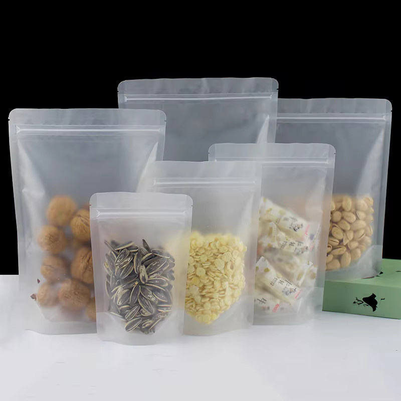 100 transparente Druckverschlussbeutel aus Kunststoff von YISU zur Lebensmittelverpackung und Aufbewahrung von Tee oder getrockneten Früchten - Bild 2