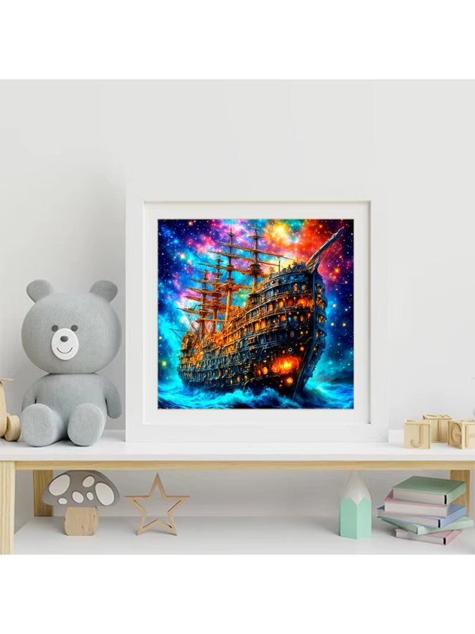 Evershine DIY Schiff Diamant Stickerei, Bastelset, Landschaft, Bunt / Mehrfarbig - Bild 3