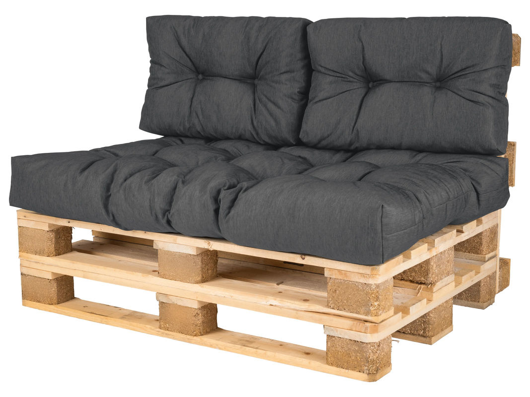 LIVARNO Europaletten Sitz- und Rückenkissen, 3-teiliges Set aus Polyester mit Schaumstofffüllung - Bild 2