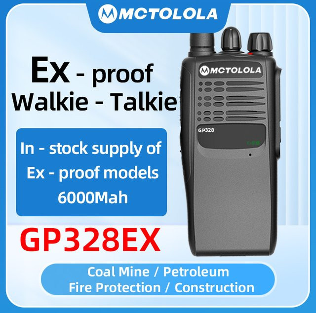 Motorola GP-328 EX explosionsgeschütztes Walkie-Talkie in Schwarz für die industrielle Funkkommunikation - Bild 1