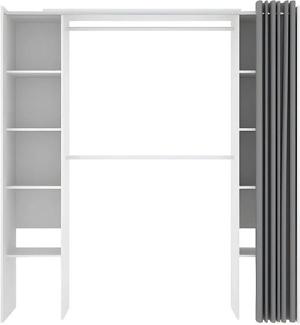 Offener Kleiderschrank Dorian von Vente-unique in Weiß, Breite: 110 cm, Höhe: 180 cm - Bild 1