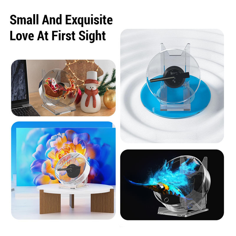 Honor Electronics 3D Hologramm Ventilator LED Projektor für Werbung und Dekoration, transparent/schwarz, Durchmesser: 11 cm - Bild 7