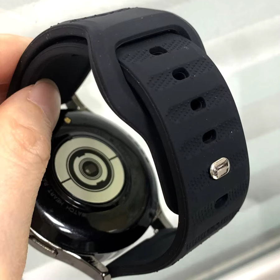 Huami Silikonarmband, Schwarz, Unisex, 20 mm, 22 mm - Bild 3