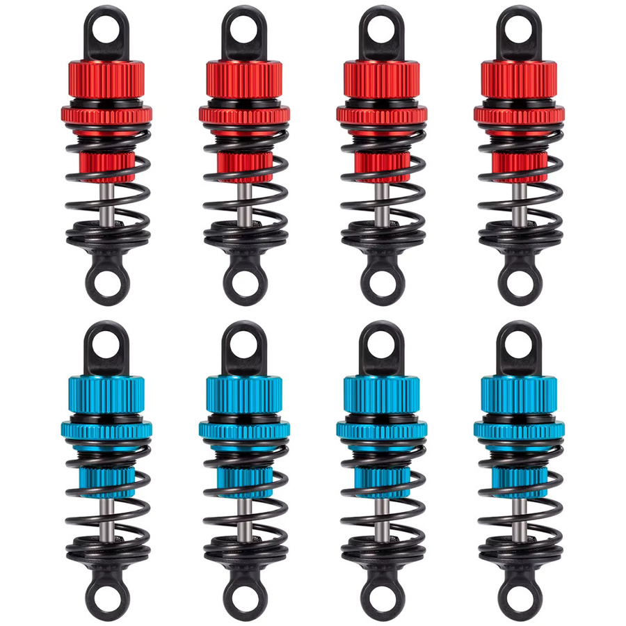 AXSPEED Aluminium-Öldämpfer Stoßdämpfer, 4-teiliges Set, Rot, Metall - Bild 1