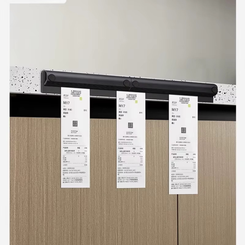Multifunktionaler Kassenbonhalter aus Metall für Restaurants und Büros, Schwarz, Höhe: 30 cm - Bild 2