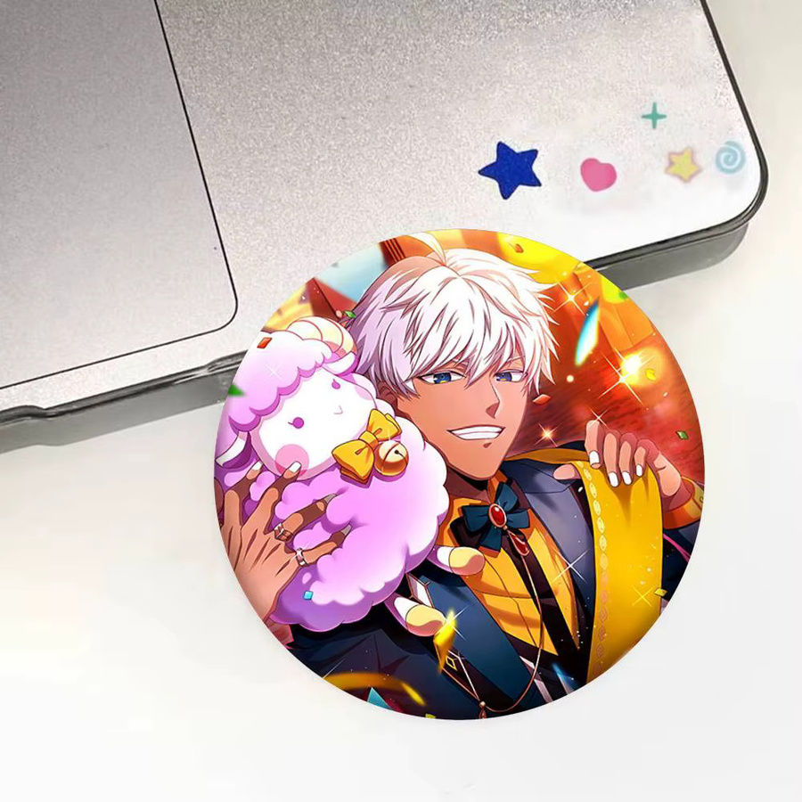 Mesuca Brosche, Anime Cartoon O-Obey Me Mammon, Emaille-Pin, rund - Bild 6