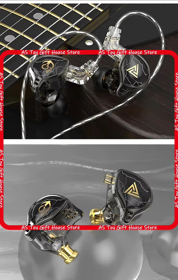 QKZ X HBB In-Ear-Kopfhörer mit Kabel in Schwarz mit HiFi-Stereo-Sound, Titan-Membran und Mikrofon für Musik und Gaming - Bild 4
