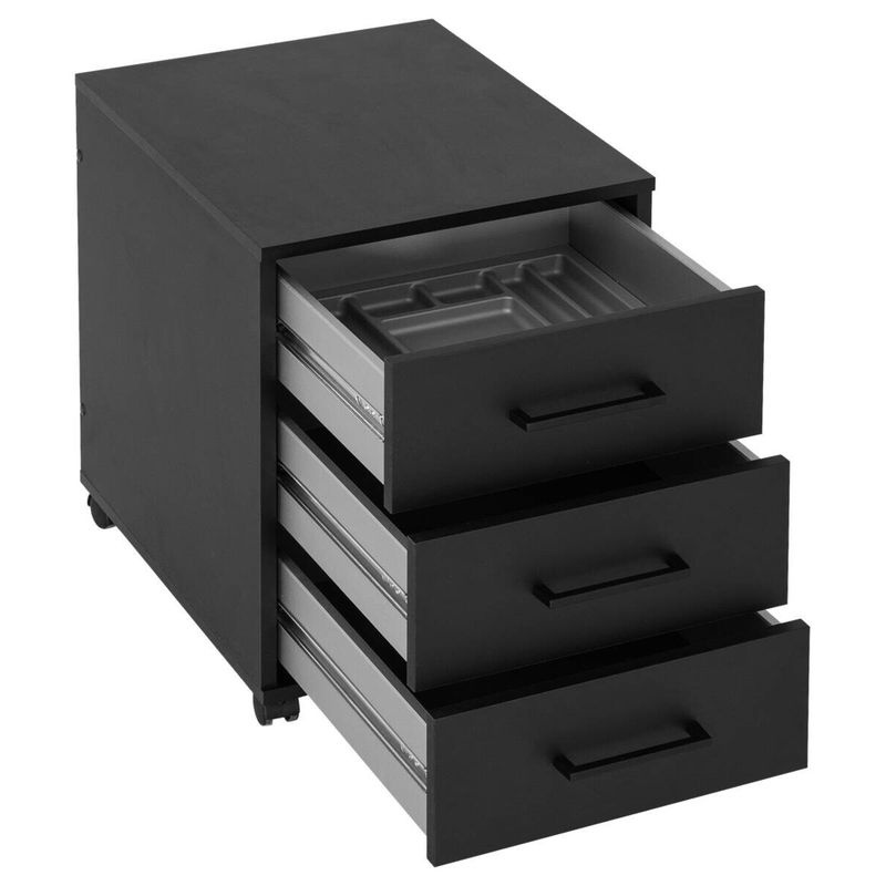 Schildmeyer Rollcontainer Ruby Schwarz Matt mit Rollen B/H/T: 57 x 40,1 x 50 cm - Bild 2