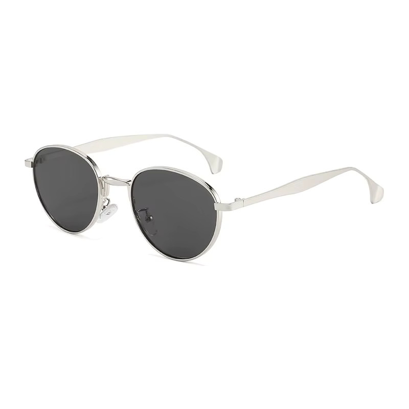 Julyrays Sonnenbrille, rund, Metall, Vollrand, braun, Damen - Bild 3