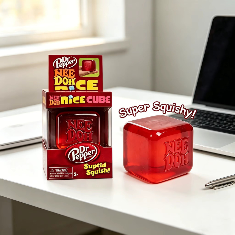 NeeDoh Nice Cube Squishy Fidget Cube Dr Pepper Edition, Stressabbau-Quetschspielzeug, Sensorik-Spielzeug - Bild 3