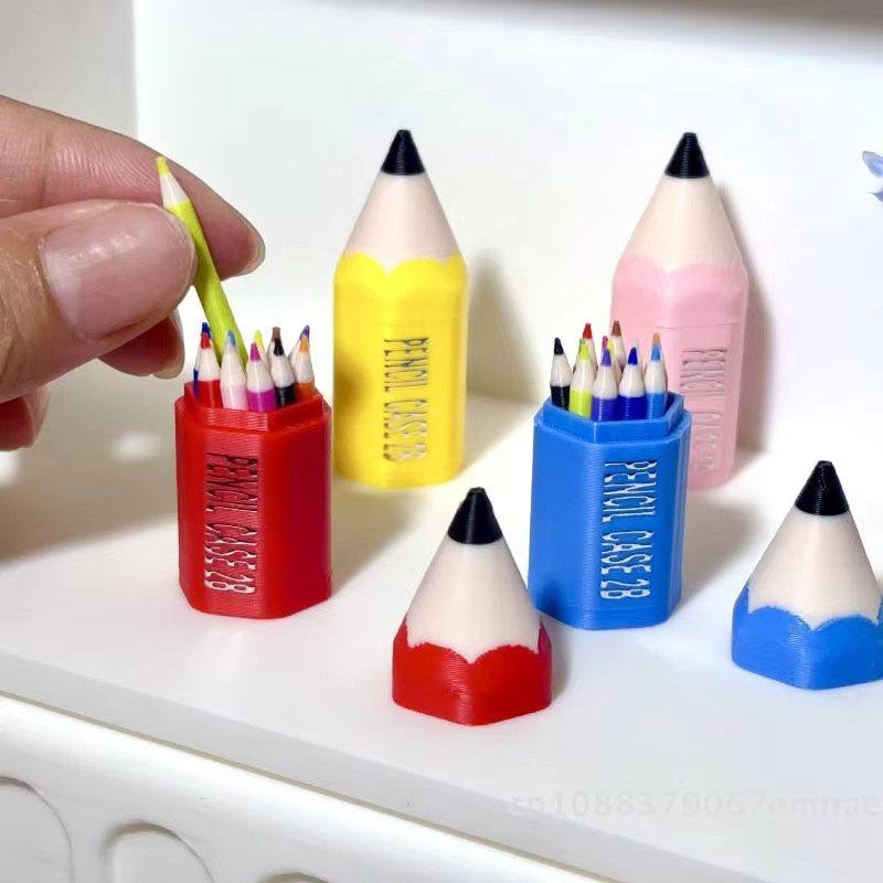 ZYAS Puppenhaus-Zubehör, Mini-Bleistift, 10/12-teiliges Set, Bunt / Mehrfarbig - Bild 3