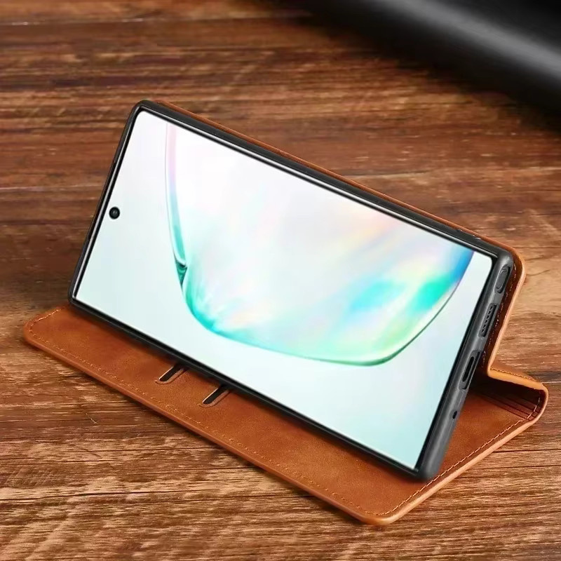 Handyhülle aus PU-Leder als Brieftaschen-Flipcover für OnePlus 13, 13R, 13S ACE Nord 6 in Schwarz mit Magnetverschluss und Fallschutz - Bild 4