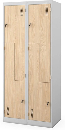 JAN NOWAK Kleiderschrank Typ L JULIA Eckschrank in Grau und Eiche Sonoma, H x B x T: 185 x 80 x 40 cm